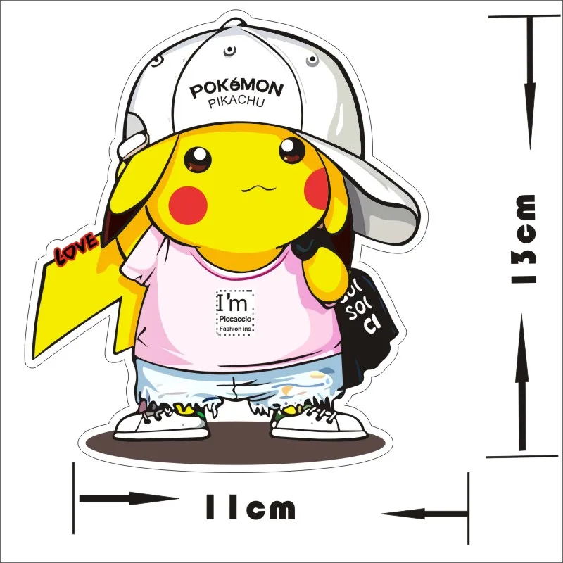 Забавная наклейка для автомобиля Пикачу развевающаяся хвостом стеклоочистителя
