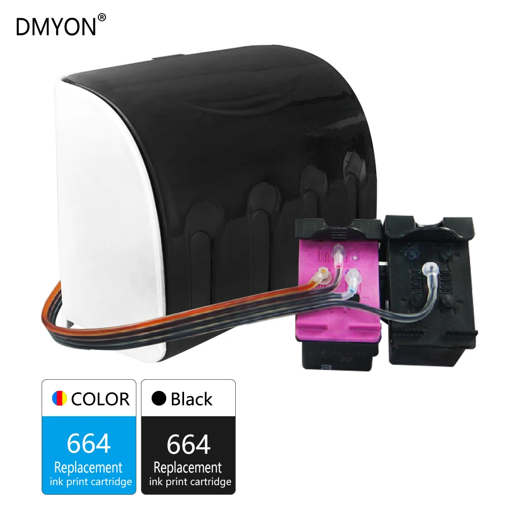 DMYON 664XL СНПЧ замена чернил для HP 664 XL DeskJet 1115 2135 2138 3635 1118 3636 3638 4536 4676 4678 принтер |