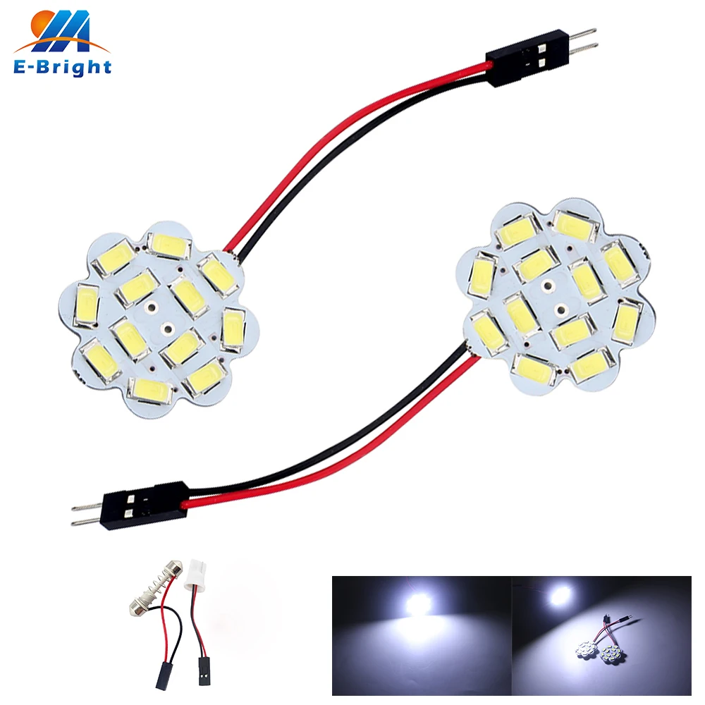 2 шт. 5730 12 SMD светильник чисто белая лм Автомобильная Внутренняя купольная лампа