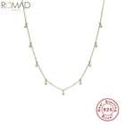 Женское колье из серебра 925 пробы, с цирконом