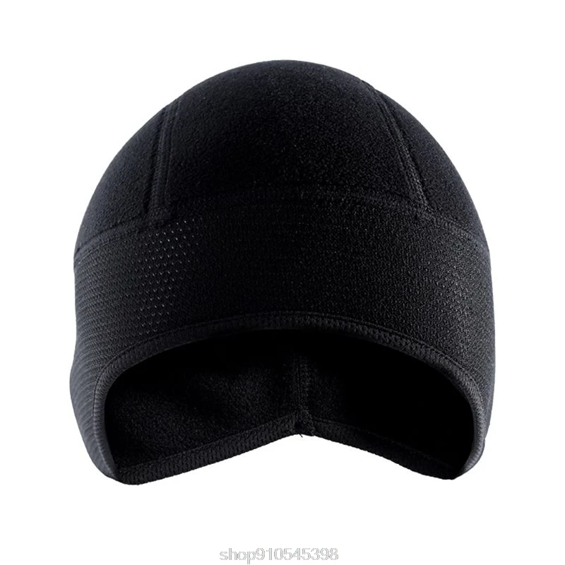 

Winter Cycling Cap Windproof Warm Polar Fleece Thermal Helmet Liner Beanies Hat Solid Color Ear Warmer N02 20 Dropshipping