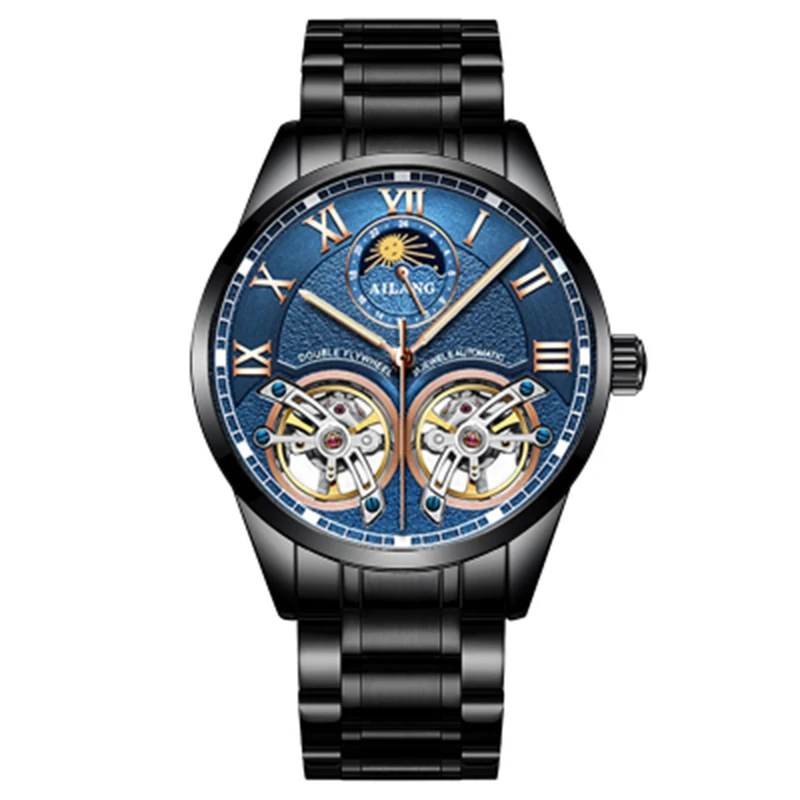 AILANG дизайн швейцарские часы мужские механические watch men водонепроницаемые clock mechanism командирские часы мужские спортивные tourbillon часовой механизм стимпанк часы последняя мода - Цвет: 12