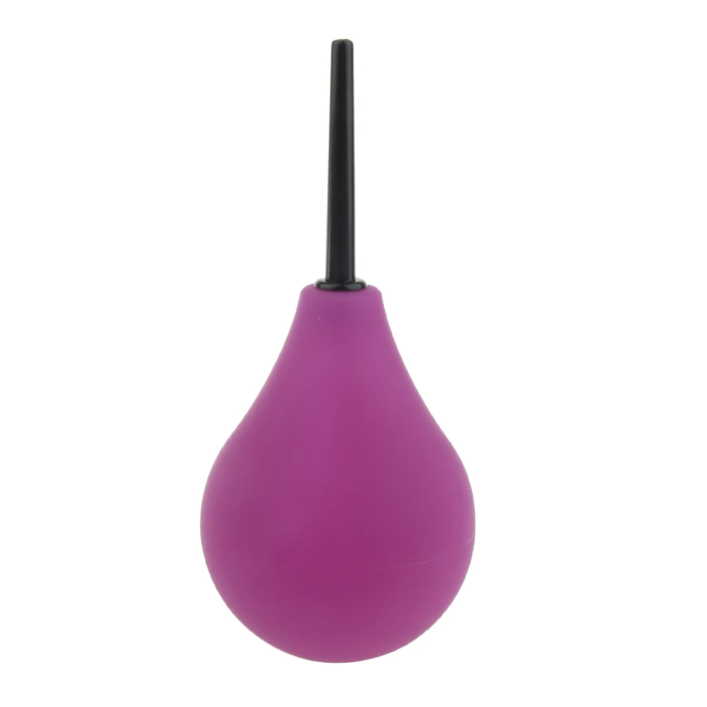 224ML Unisex Silicone Bulb Enema Anal Cleaning Tool Douches Enemator Purple | Красота и здоровье
