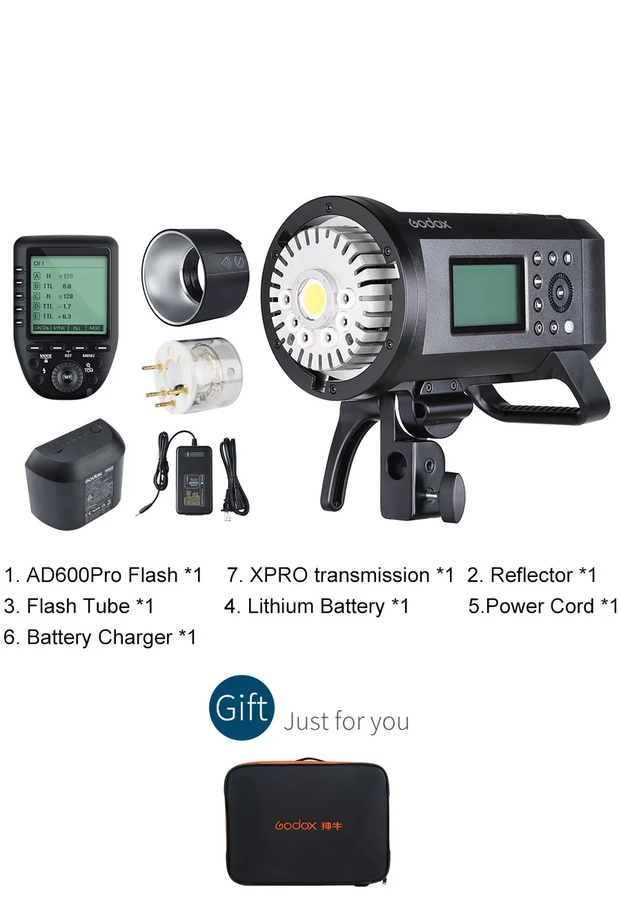 Godox AD600 Pro WITSTRO все в одном Внешняя вспышка AD600Pro литий-ионная батарея TTL HSS со