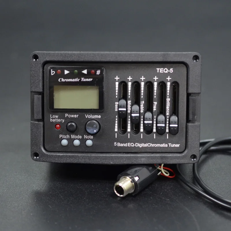 5 Band Acoustic Guitar Preamp EQ Equalizer Classical Amplifier Digital Chromatia Blend Tuner Piezo Pickup | Спорт и развлечения