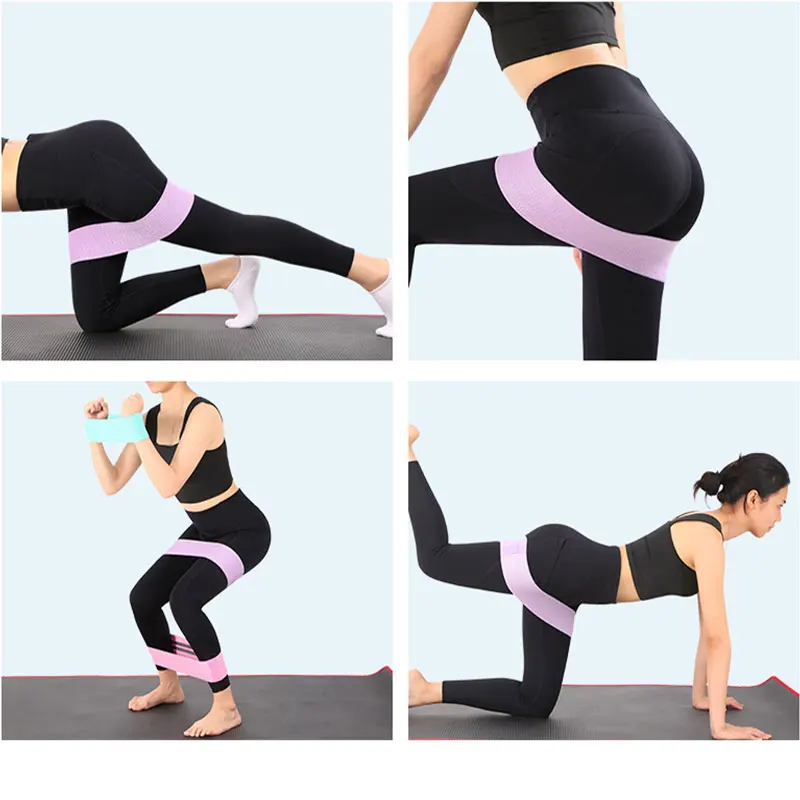 Эспандер для фитнеса тканевая лента бедер круглая петля тренировок бедра ягодиц