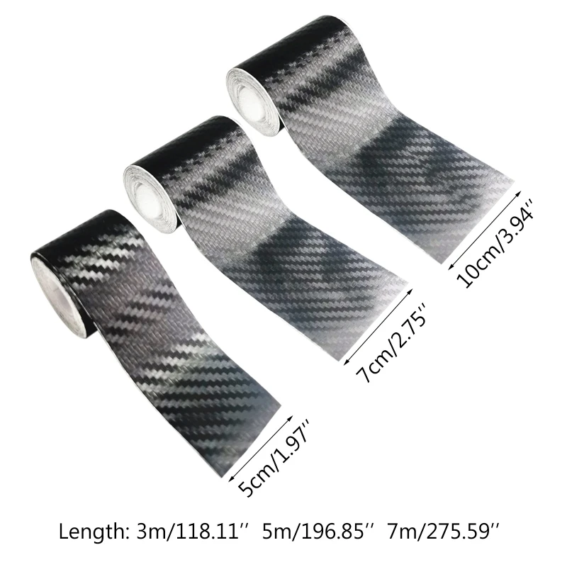 

Carbon Fiber Car Sticker DIY Protector Paste Strip Auto Door Sill Side Mirror Anti Scratch Waterproof Tape Protection Film