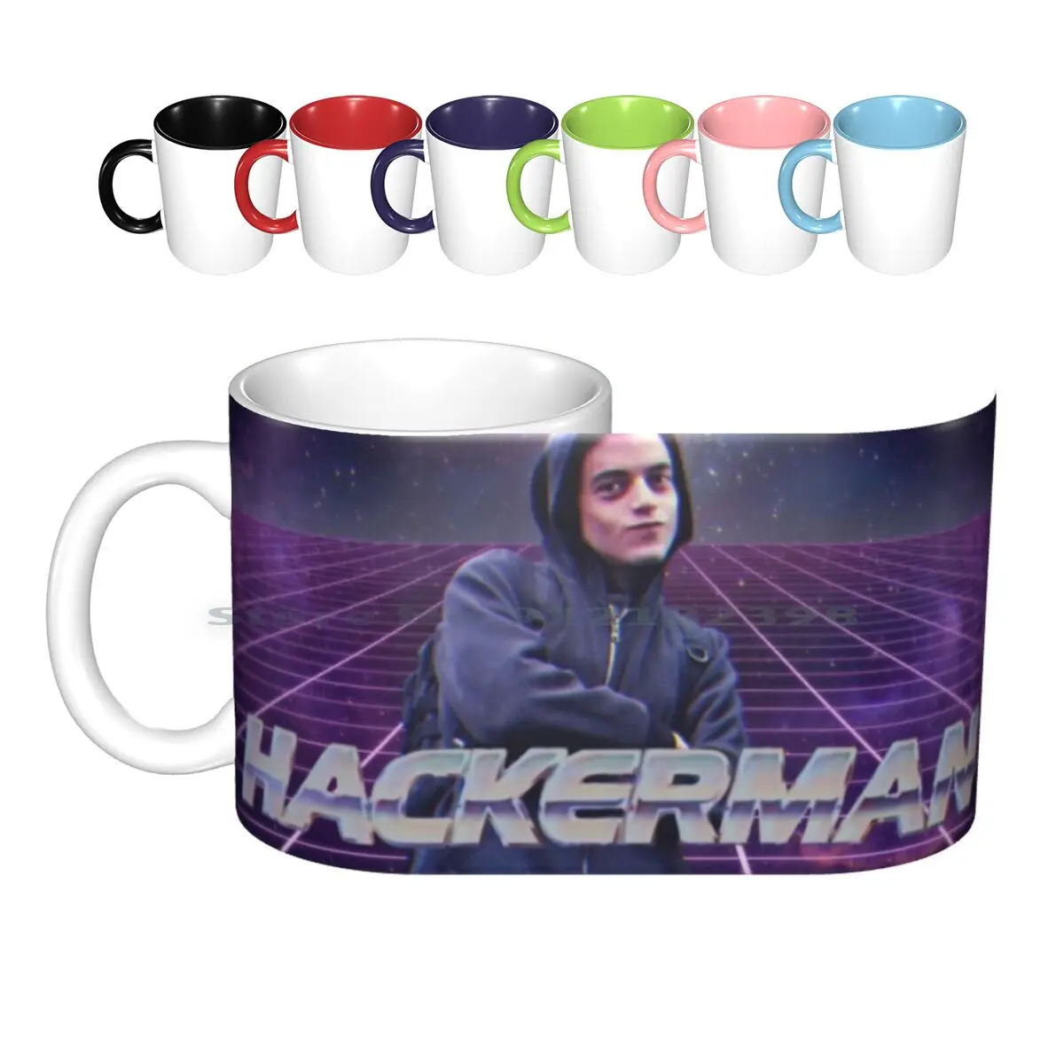 

Керамические кружки Hackerman, кофейные чашки, Кружка для молока и чая, кружка Rami Malek Mr Robot Hackerman Meme, богемная Rhapsody Freddie