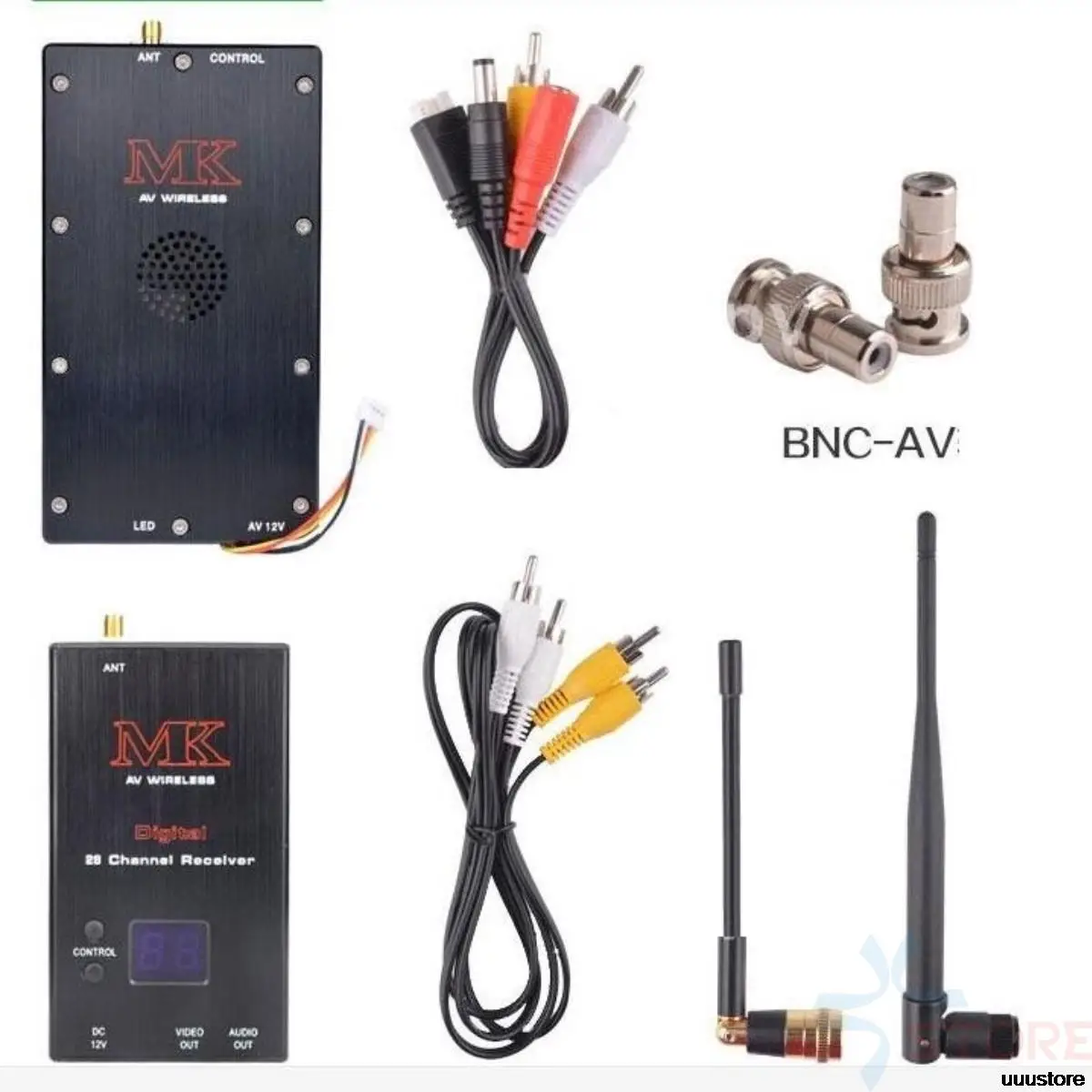 MK бренд 10W 15ch 0.9G-1.2G cctv передатчик и приемник видеосигнала с высокой мощностью для беспроводного мониторинга передачи.