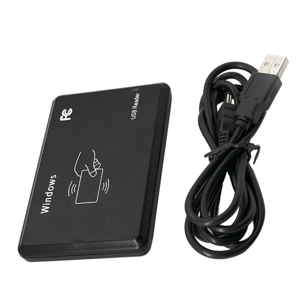 

125KHz Black USB Proximity Sensor Smart rfid id Card Reader EM4100,EM4200,EM4305,T5577,or compatible cards/tags no need driver