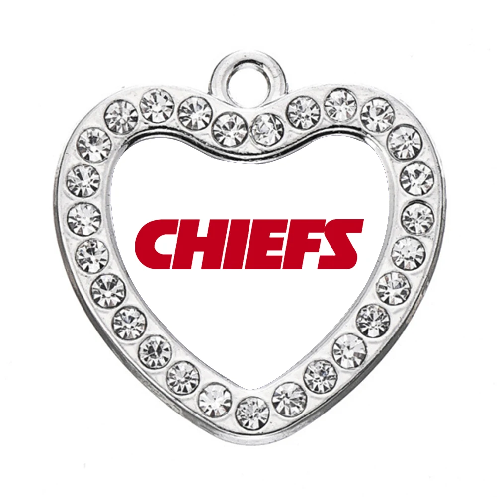 В форме сердца Канзас-Сити сплав горный хрусталь Подвески diy для изготовления