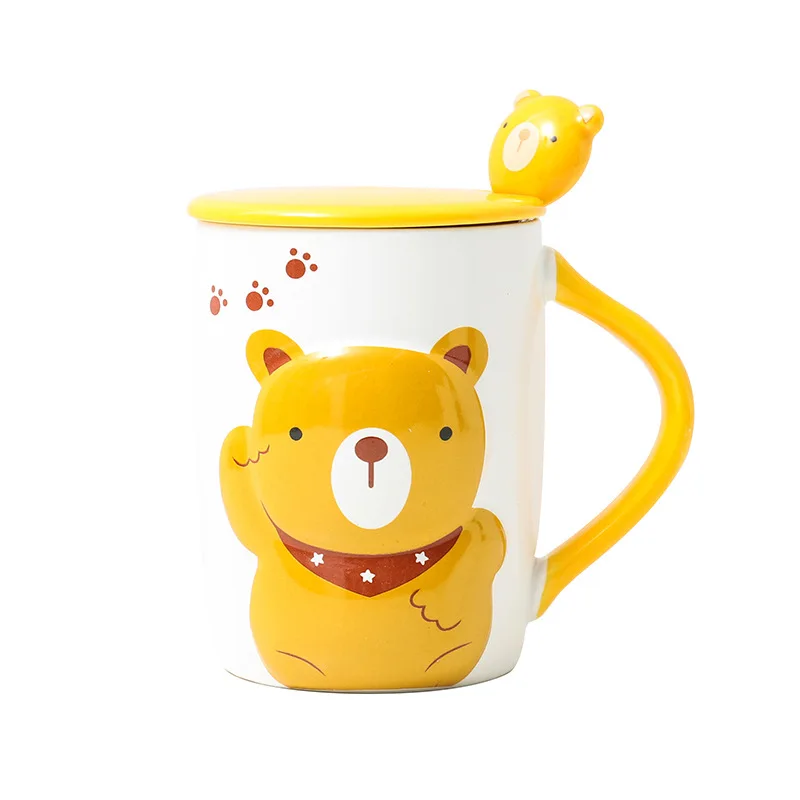 Кружка кофейная с милым мультяшным медведем 400 мл|Кружки| |