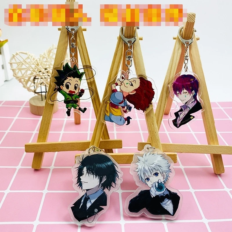 

HUNTER x HUNTER Anime Killua Zoldyck Kurapika Key Chains Two-sided Keychain Cosplay Acrylic Pendant Keyring