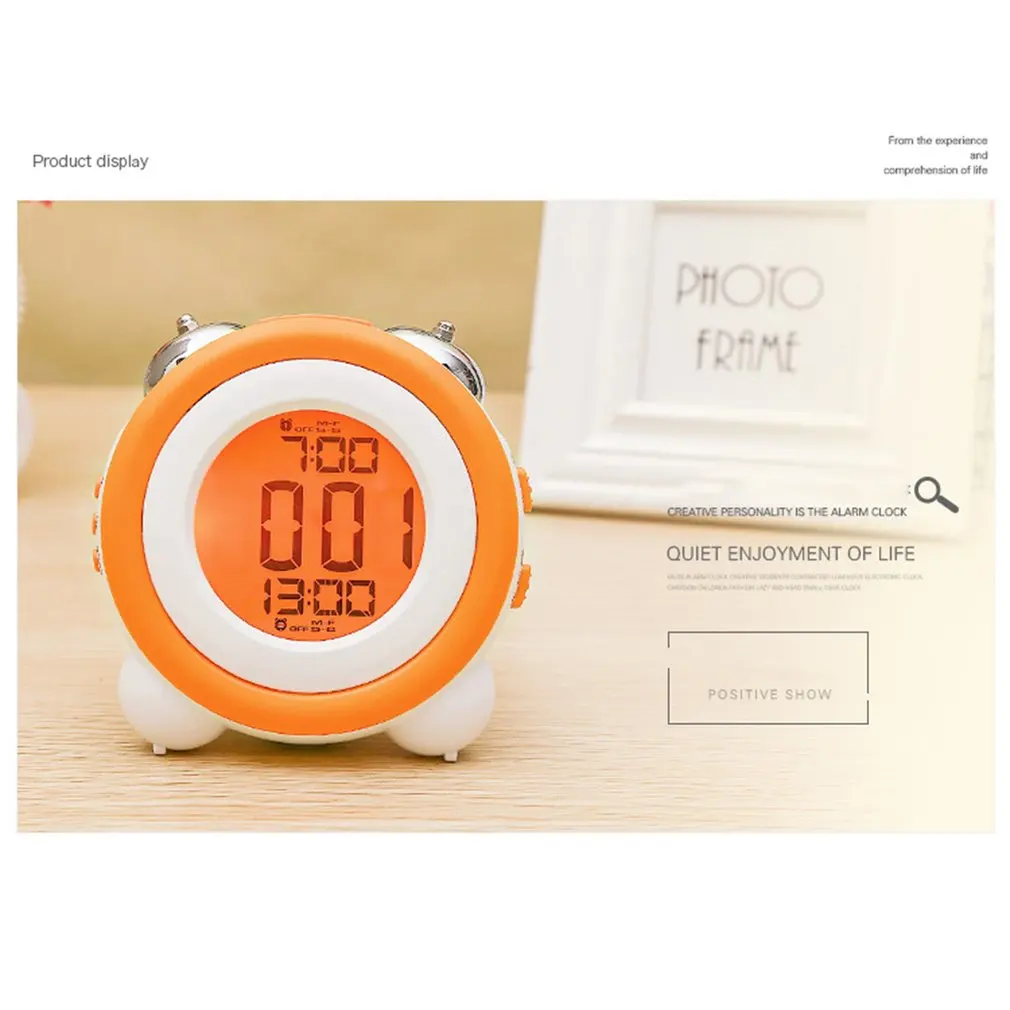 Alarm Clock Loud Light Bell Double Snooze Function LED Backlight Digital Battery Tabletop | Дом и сад