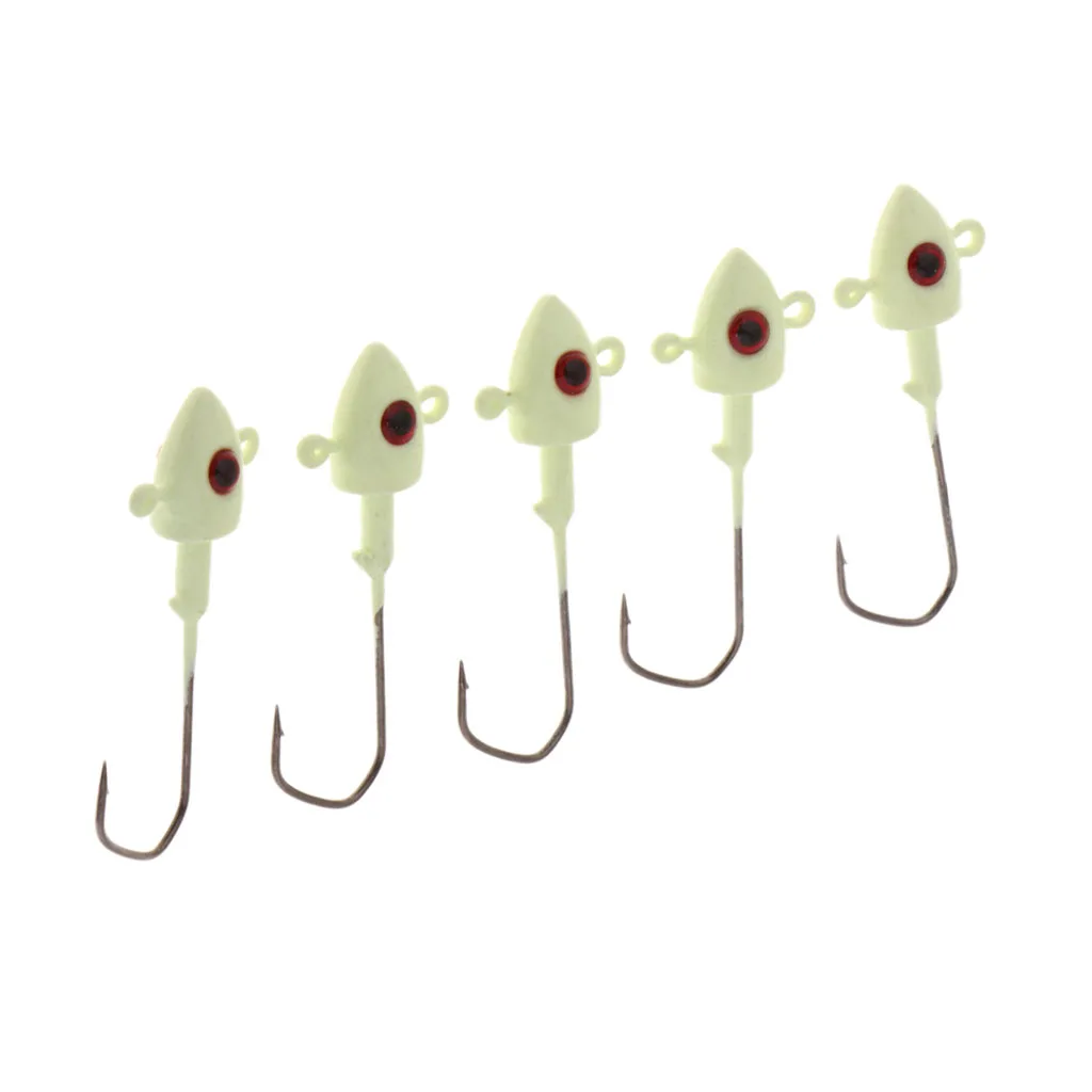 Luminous Super Sharp Fishing Hooks Jig Head Freshwater &amp Saltwater Baits Lures Flies Jigs | Спорт и развлечения