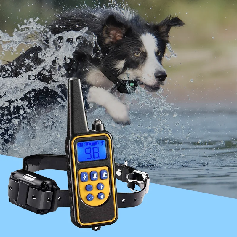 антилай для собак Тренировочный Электрический ударный ошейник перезаряжаемый