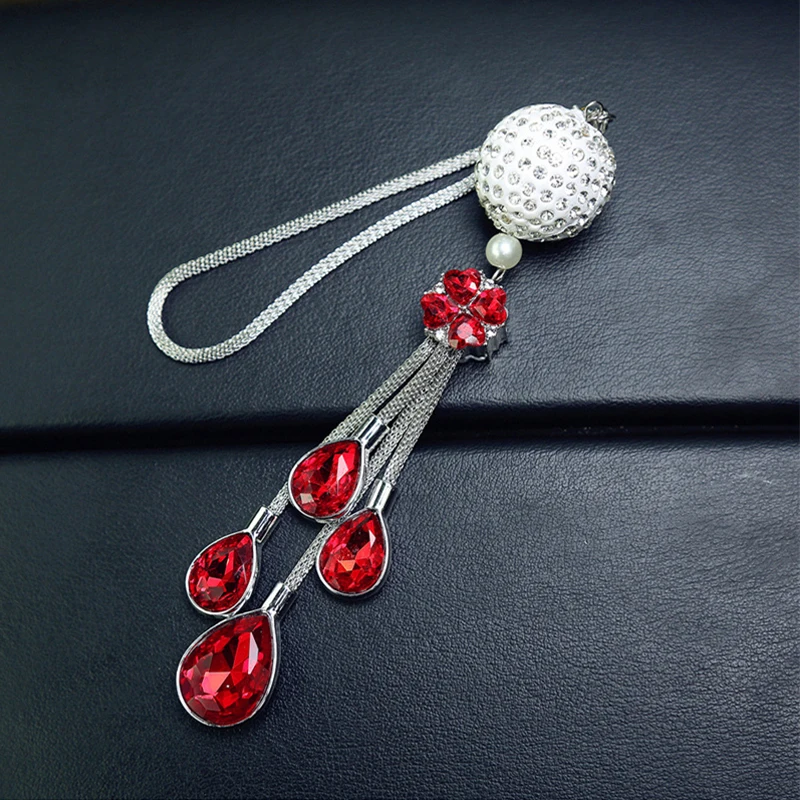 Подвеска на зеркало заднего вида автомобиля металлический хрустальный шар