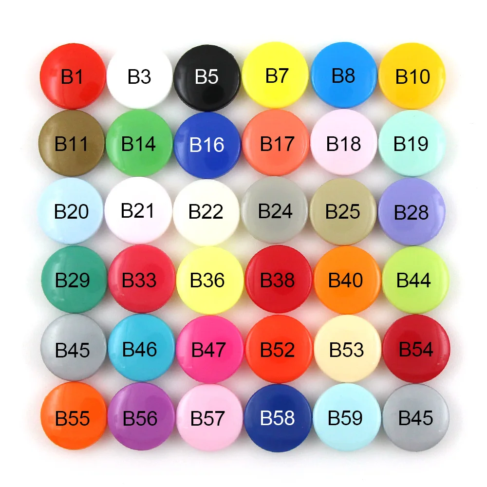 KAM круглые кнопки для нагрудника 20 комплектов T5 пластиковая застежка защелка