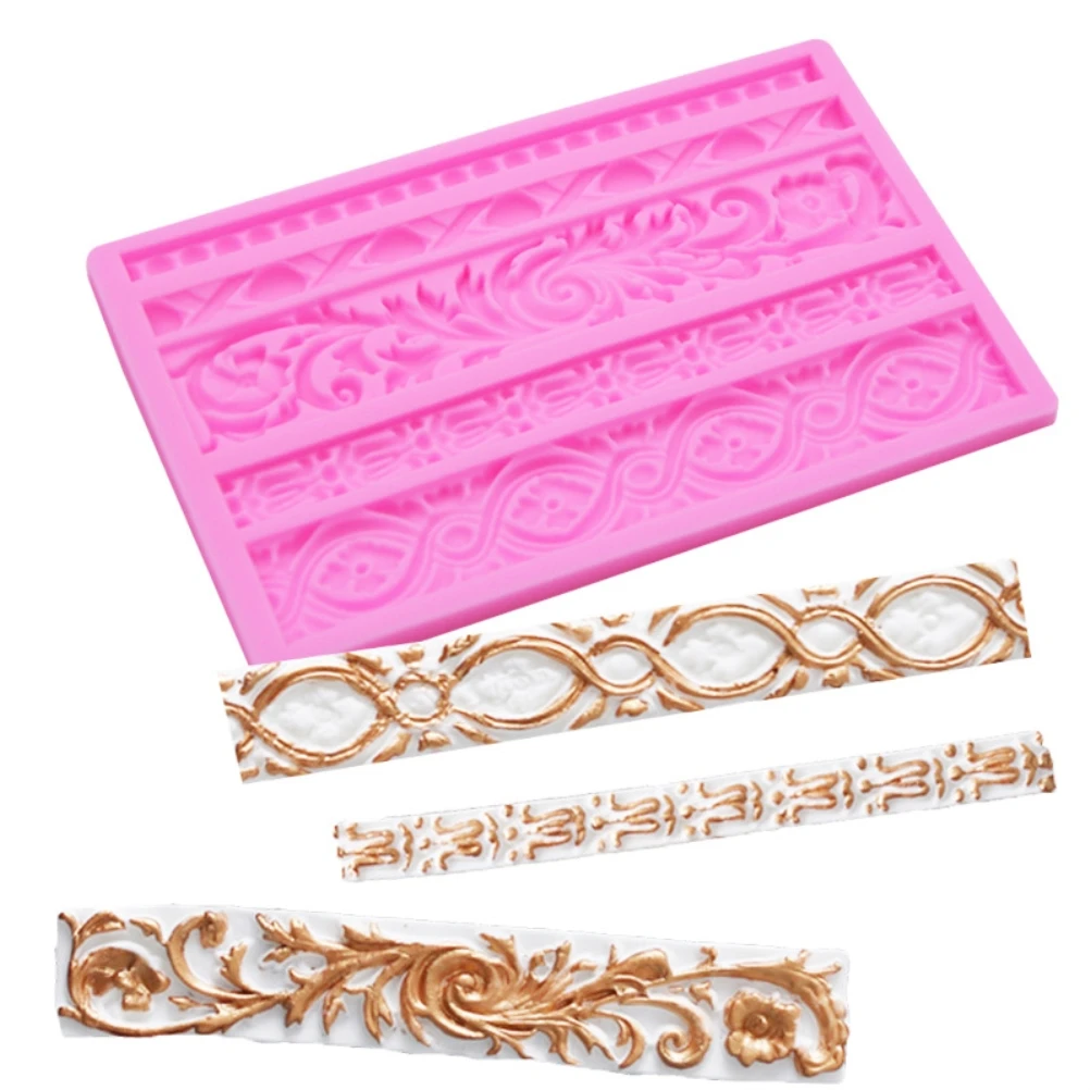 DIY Sugarcraft мгновенная кружевная силиконовая форма волнистый 3D узор выдувный торт