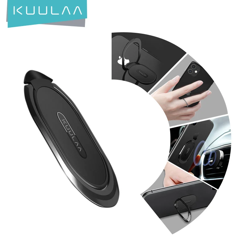 

KUULAA Finger Ring Holder Mini Phone Ring for iPhone Mobile Phone Stand Portable Metal Ring Holder Support Magnetic Phone Stand