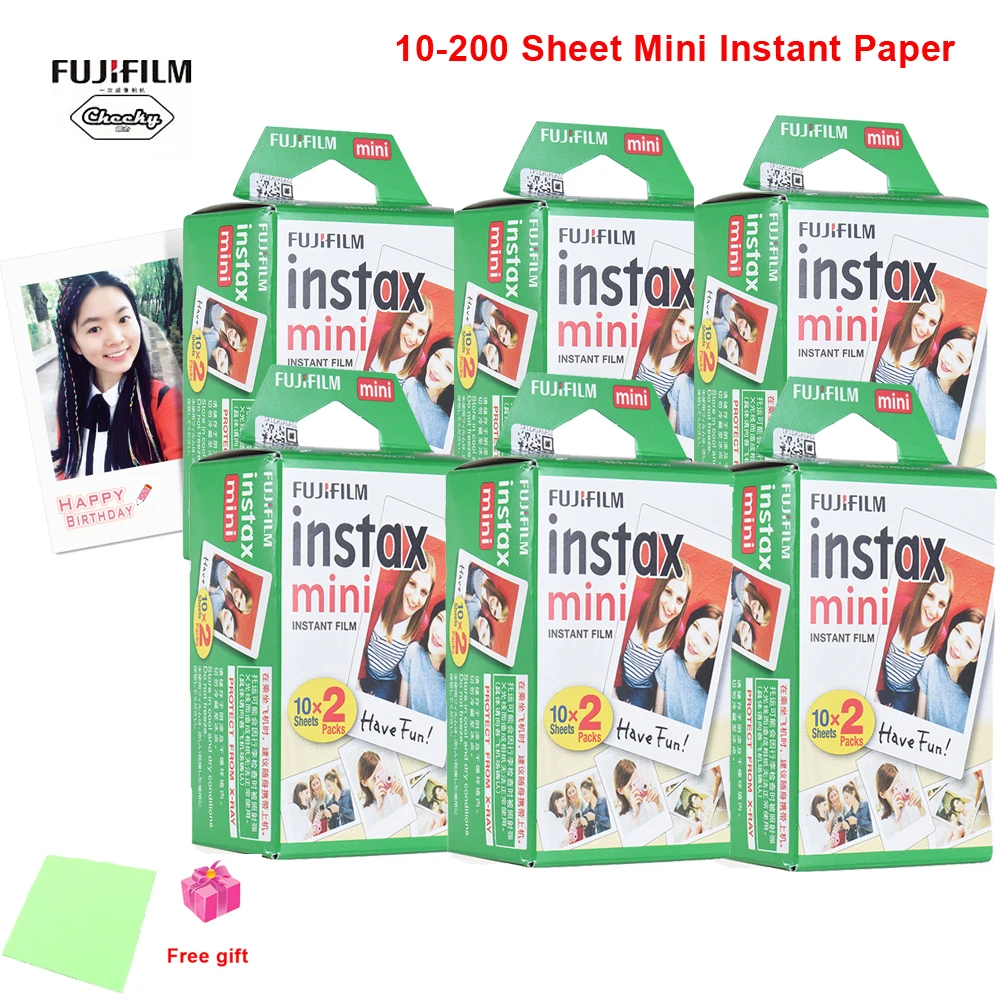 Картриджи для Fujifilm Instax Mini 8/9 10 200 картриджей белая мини фотобумага мгновенной