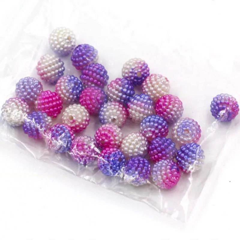 

1Bag 10mm Multi-colored Bayberry Beads Imitation Pearl Round Loose Bead DIY Small Ornaments Home Decor Crafts Making