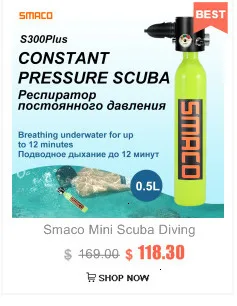 SMACO подводное оборудование для подводного плавания, мини баллон для подводного плавания, кислородный резервуар для подводного плавания, устройство для подводного дыхания, подводное плавание