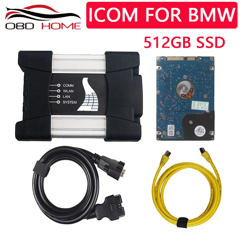 ICOM Next Wifi с 512 ГБ SSD инструмент для диагностики и программирования A2 BMW NEXT + B C 3 в 1