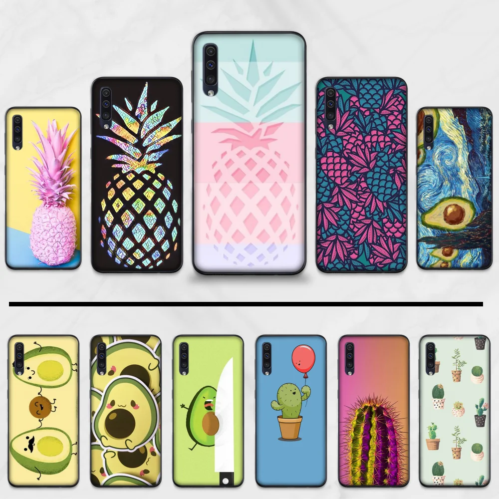 Милый блестящий чехол с ананасом КАКТУСОМ авокадо для Samsung Galaxy M10 20 30 A 40 50 70 71 6S A2 A6