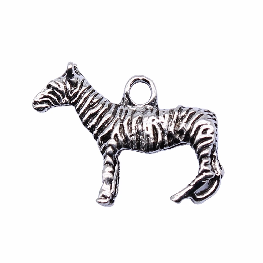 

Tristana 20pcs 15x22mm Antique Silver Color Zebra Charms Pendant For Jewelry Making DIY Jewelry Findings