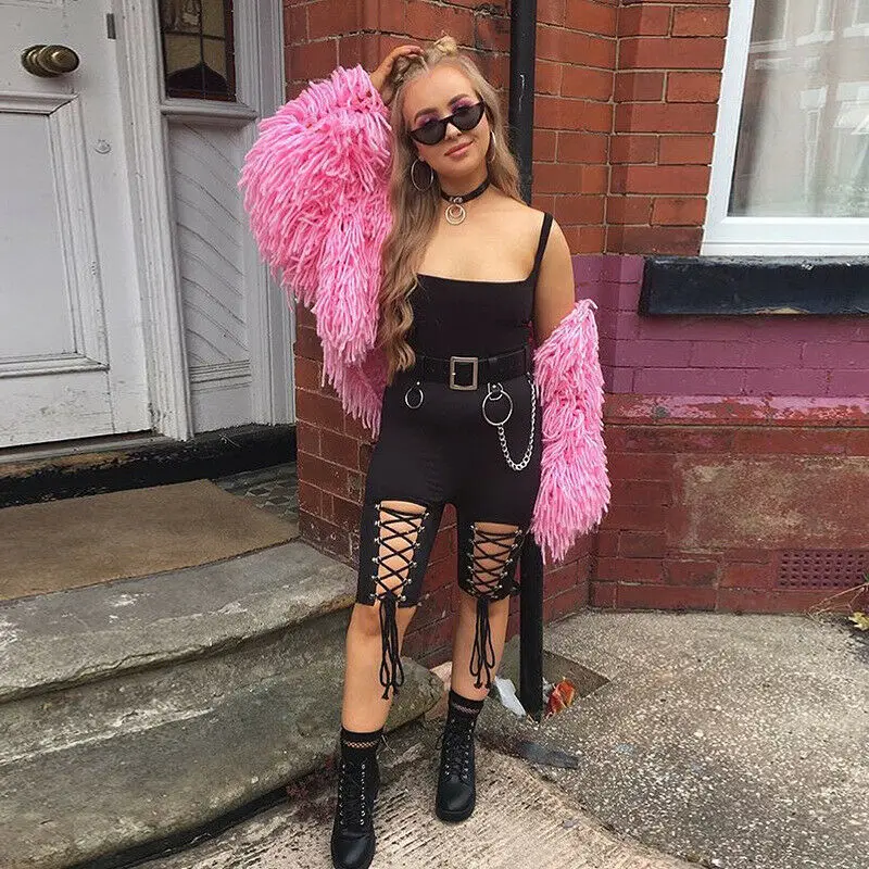 Новинка 2019 года сексуальные женские шорты с вырезами высокой талией в стиле