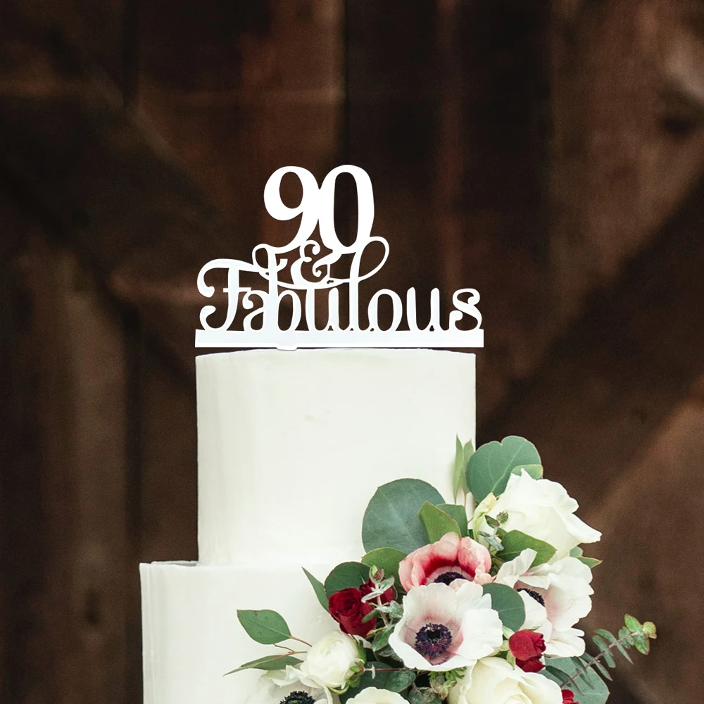 

Индивидуальный возраст и имя на день рождения CakeTopper, акриловый декор для торта на день рождения, персонализированный Топпер для торта, дере...