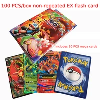 100pcs pokemon flash card japanese anime 100 different card booster box trading card game collection toys gifts for children