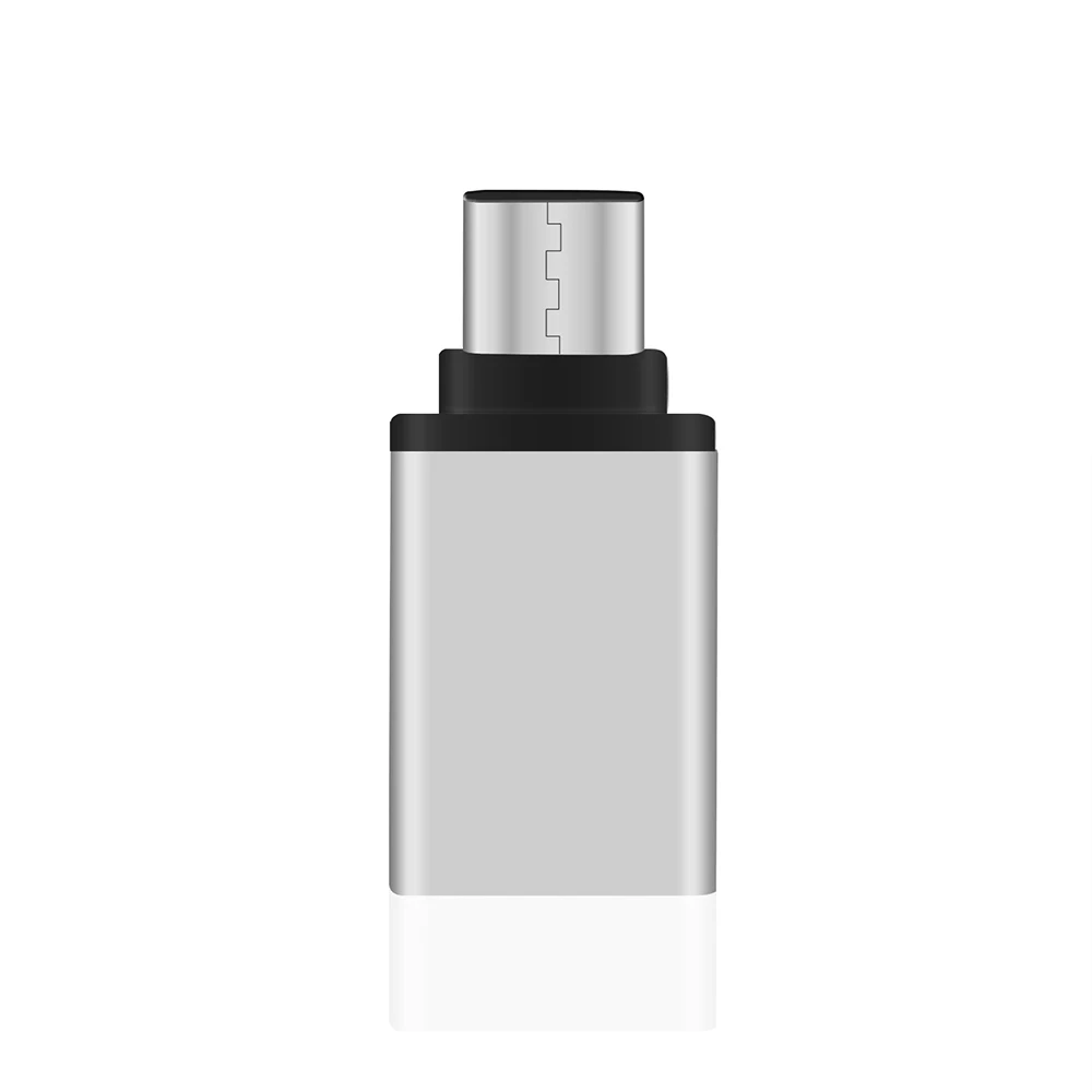 Тип-c к USB адаптер OTG конвертер USB 3,0 конвертировать в тип-c USB-C порт адаптер зарядки для huawei Xiaomi смартфон - Цвет: Silver