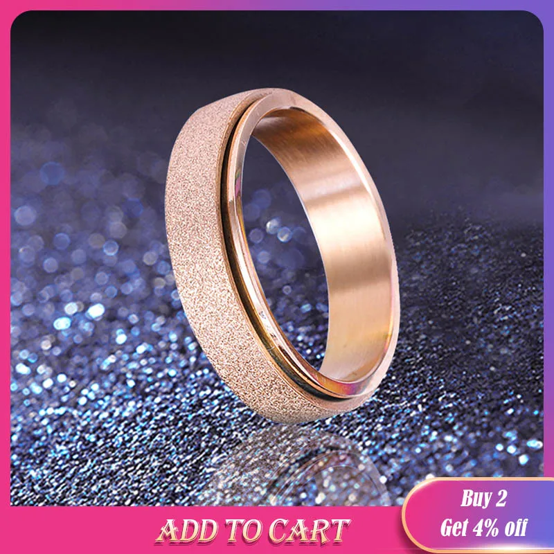 Женское бриллиантовое кольцо с отделкой песком комфортный Размер из нержавеющей