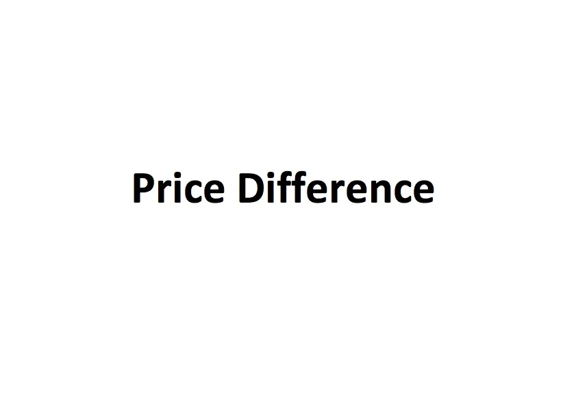 

Price Difference