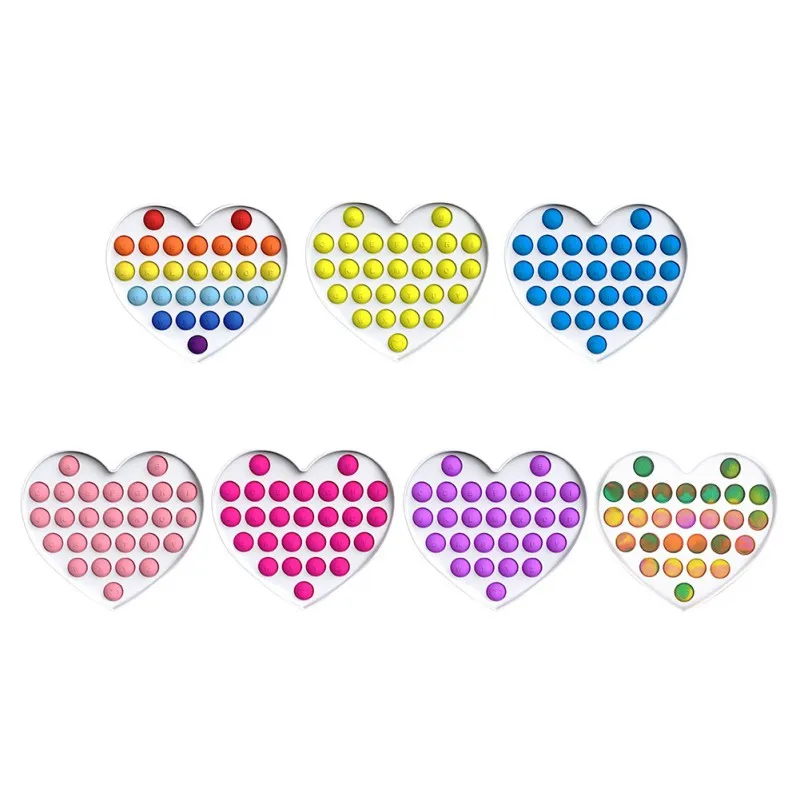 

Kids Push Bubble Love Shape Bubble Board Game Anti Stress Relief Toy Board Game Gifts Children Fun Pressure Reduction Toys