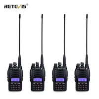 retevis rt23 dual receive walkie talkie 4pcs dual ptt 5w vhf uhf dual band 1750hz dtmf scan fm radio cross band repeater func