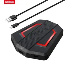 RedThunder P6 Gaming Keyboard and Mouse Adapter for PS4/Xbox One/Xbox360/PS/Nintendo Switch, RGB Gaming Combo for Game Consoles