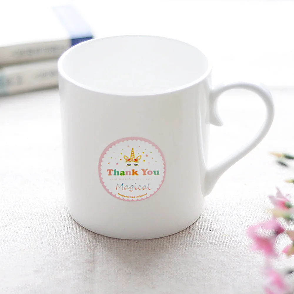 50 шт./лот милый единорог &quotСпасибо волшебная&quot наклейка конверт подарочная