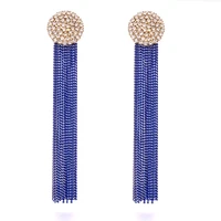 fashion exaggeration rhinestone long tassel earrings womens pendant earrings crystal long earrings wedding jewelry 2020