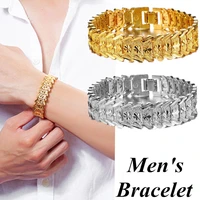 2 colors mens alloy flower gold and silver plated gentlman bracelet simple fashion jewellery party accessories gift for man