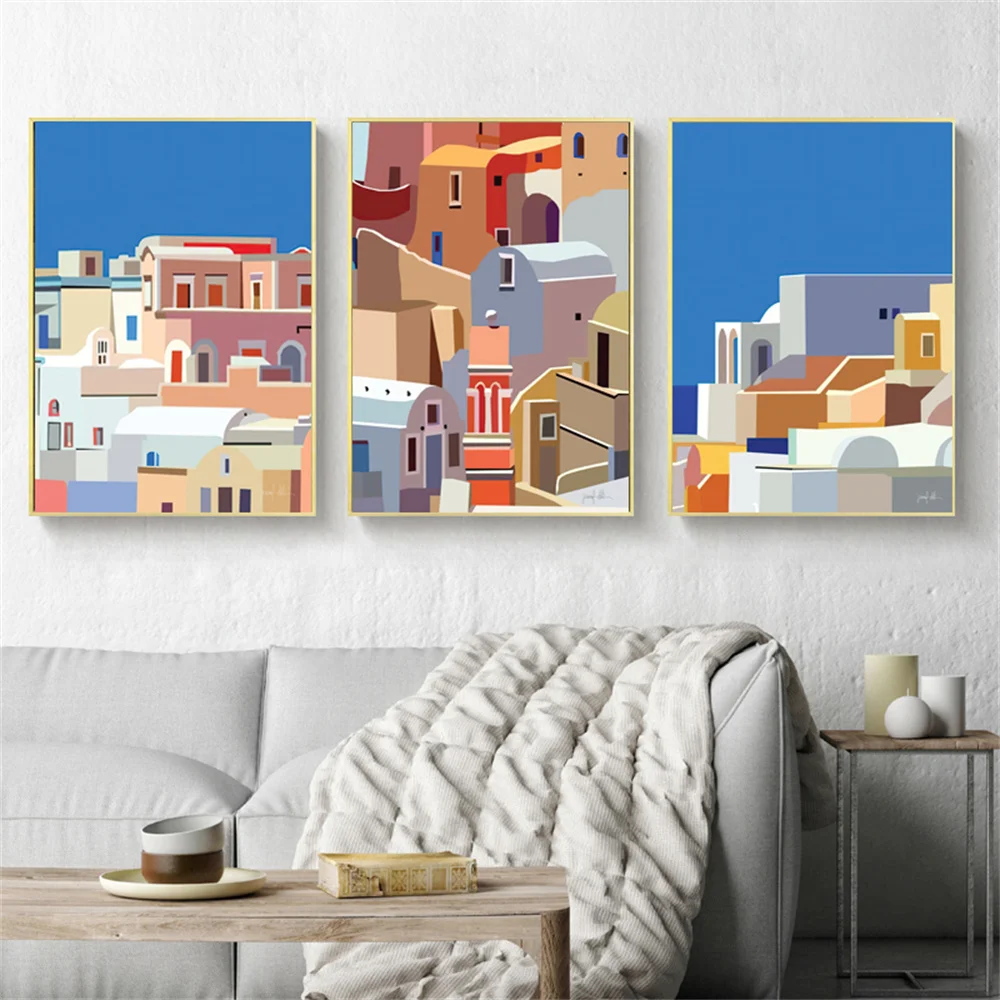

Abstract Architecture Wall Art Poster And Print Landscape Canvas Painting Nordic Pictures Modern Living Room Bedroom Home Decor