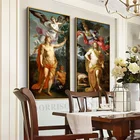 Европейский ретро-Ангел Нотр-дама, Бог, Картина на холсте, постер на стену для прихожей, картины для коридора, для гостиной, домашний декор для столовой, принты