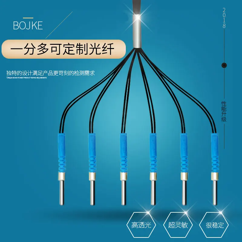 

One point, 2 forty-six amplifier points, multi-head fiber optic sensor probe, reflection positioning