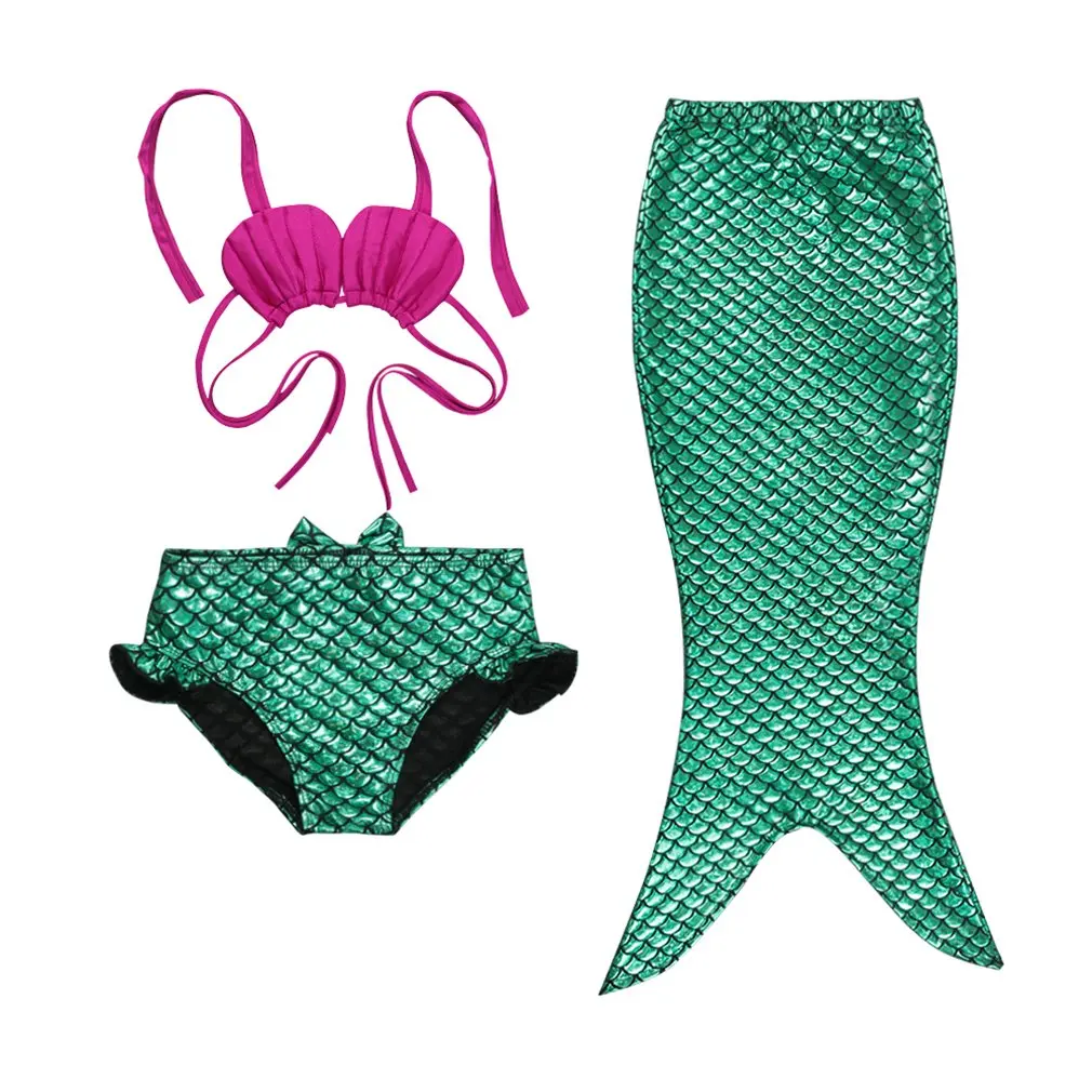 

2017 Kids Girls Fancy Mermaid Tail Bikini Set Swimwear Swimsuit Swimming Costume Bathing Suit Beach Swim Wear Well Sell
