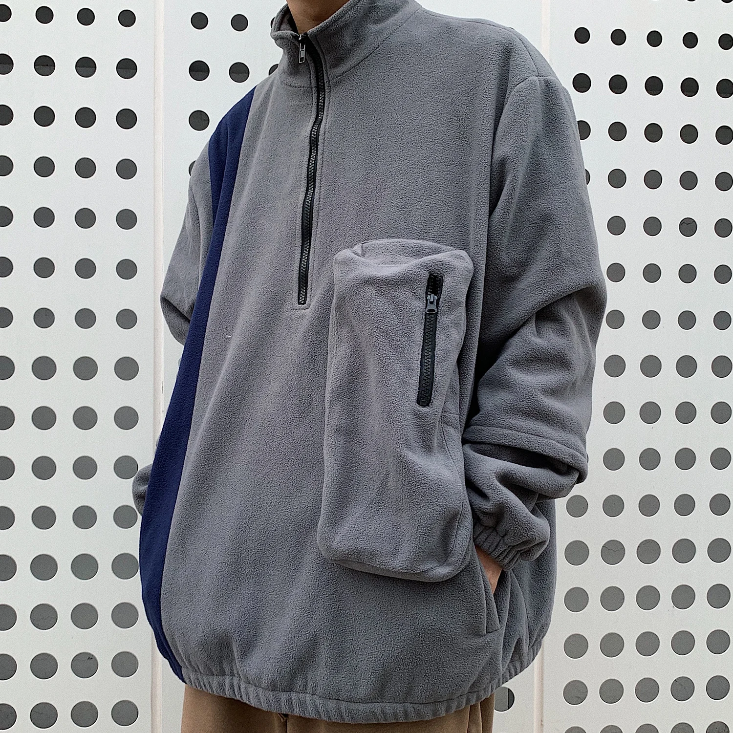 Мужские куртки с карманами в стиле пэчворк повседневные хлопковые пальто