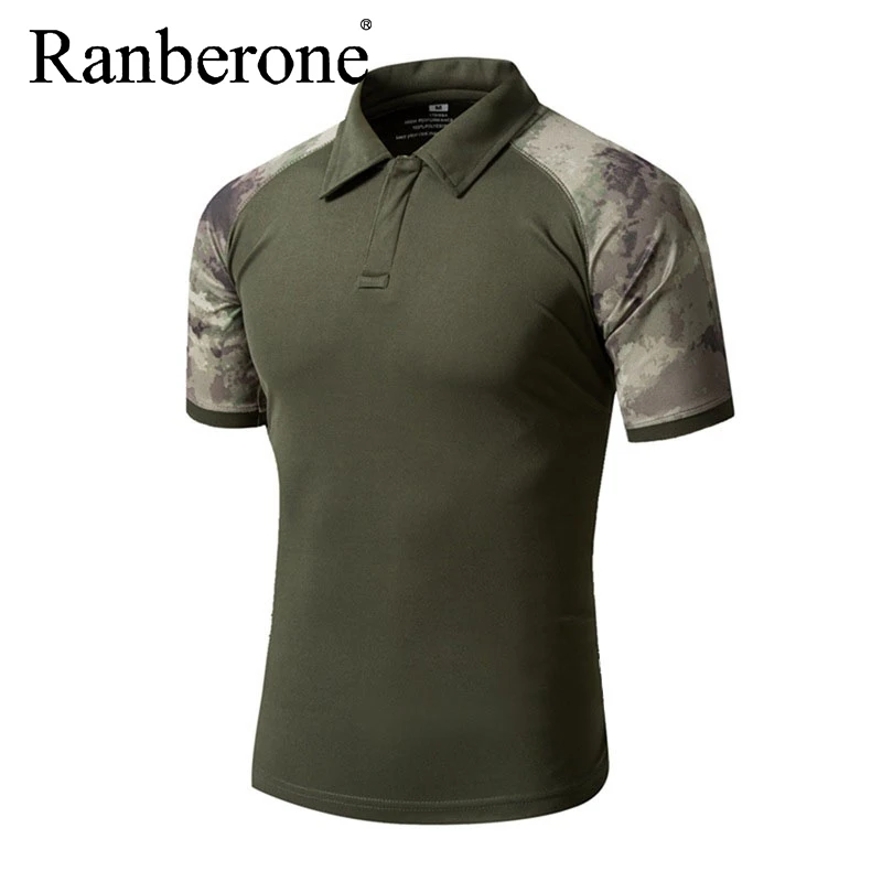 Men Military Style Camouflage Tactical Shirt Breathable Quick Dry Man Shirts Summer Casual Camo Turn-down Collar Top Sportswear