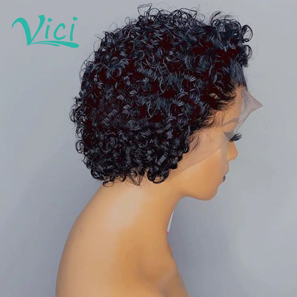 Парик для чернокожих женщин с короткими вьющимися волосами 13x4 парик из