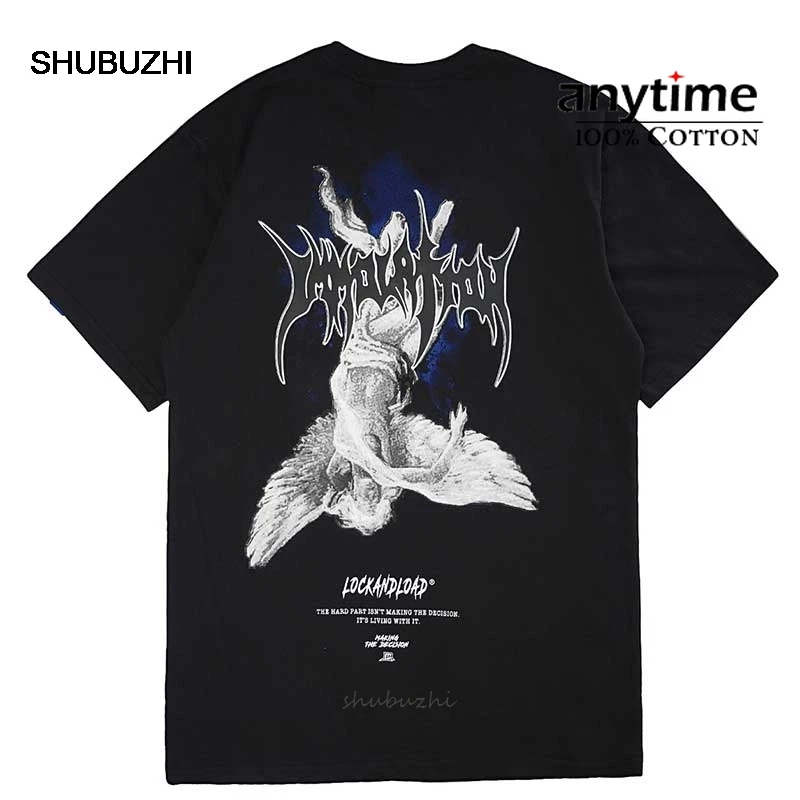 Футболка мужская с графическим принтом хлопковая тенниска в стиле Харадзюку